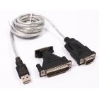 Кабель-перехідник USB2.0-COM (9+25pin), блістер