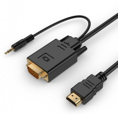 Кабель HDMI на VGA та стерео-аудіо, 1.8 м (1 з 2)