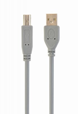 Кабель USB2.0 A-тато/B-тато, сірий, 1.8 м, преміум (1 з 2)