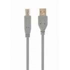 Кабель USB2.0 A-тато/B-тато, сірий, 1.8 м, преміум