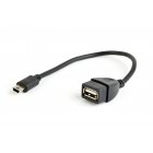 Кабель OTG USB 2.0, A-мама/mini B-тато, 0.15 м