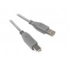 Кабель USB2.0 AM/BM 1.8 м, сірий