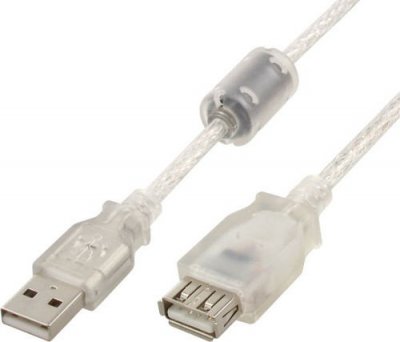 Подовжувач USB 2.0, A-тато/А-мама, 3 м, ферит (1 з 2)