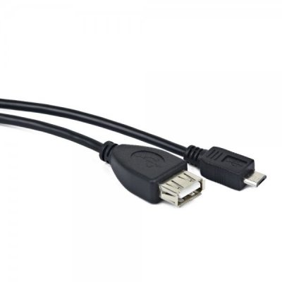 Кабель OTG USB 2.0, A-мама/micro B-тато, 0.15 м (1 з 2)