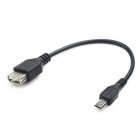 Кабель OTG USB 2.0, A-мама/miсro B-тато, 0.15 м