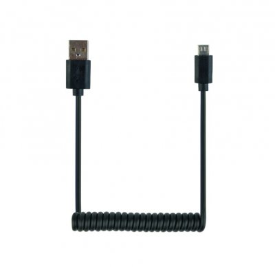 Кабель micro спіральний USB 2.0 A-тато/Micro B-тато (1 з 5)