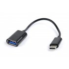 Кабель OTG USB 2.0, A-мама/Type-C, 0.2 м