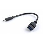 Кабель OTG USB 3.0, A-мама/Type-C, 0.2 м