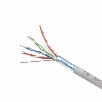 CAT5e, одножильна мідь, 24AWG, екранована фольгою, 305 м (1 з 3)