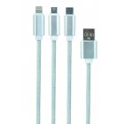 Кабель для заряджання USB AM-тато/Lightning/Micro/Type-C, 1.0 м