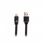 Кабель USB 2.0 А-тато/Lightning, 1.0 м, преміум, плоский, 2.4 А