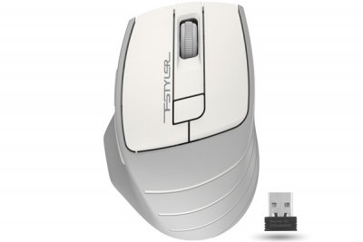 Миша бездротова Fstyler, USB, 2000 dpi, сірий + білий (1 з 5)