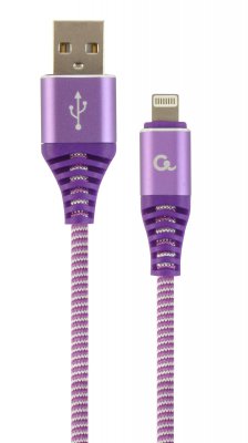 Кабель USB 2.0 А-тато/Lightning, 1 м, преміум, 2.1 А (1 з 2)