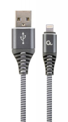 Кабель USB 2.0 А-тато/Lightning, 1 м, преміум, 2.1 А (1 з 2)