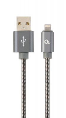 Кабель USB 2.0 А-тато/Lightning, 2 м, преміум, 2.1 А (1 з 2)