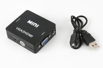 Конвертер Mini, VGA2 HDMI, з VGA (мама) на вихід HDMI (мама), 720P/1080P (1 з 2)