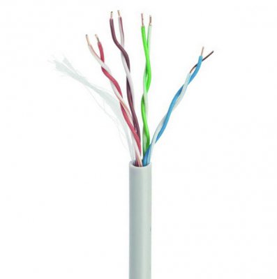 CAT5e, одножильна мідь, 24AWG, неекранована, LSZH обплетення 305 м (1 з 4)