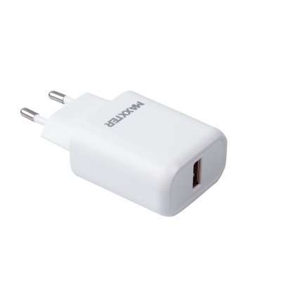 Мережевий зарядний пристрій, 1 USB + кабель USB-A to Type-C (Quick Charge 3.0) 5V/2.4A-9V/1.2A (1 з 4)