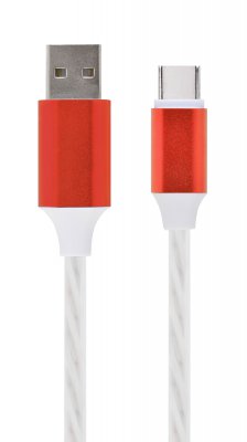 Кабель з підсвічуванням USB 2.0 A-тато/C-тато, 1 м, преміум, 2 А (10 Вт) (1 з 7)