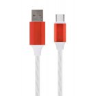 Кабель з підсвічуванням USB 2.0 A-тато/C-тато, 1 м, преміум, 2 А (10 Вт)