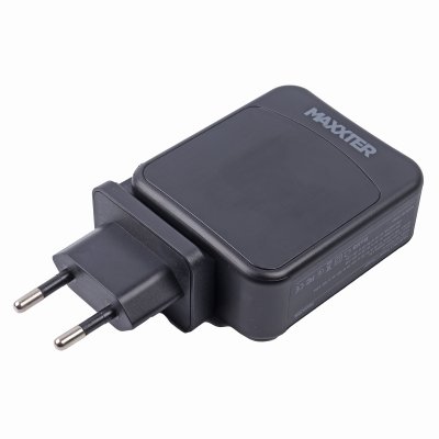 Мережевий зарядний пристрій для ноутбука/планшета/телефону, 1 USB-A + 2USB-C (PD 65W+PD 18W + QC 3.0) (1 з 5)