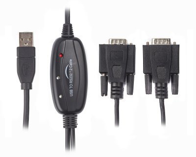 Кабель-перехідник USB 2.0-2х COM (9+25pin), 1.4 м (1 з 4)