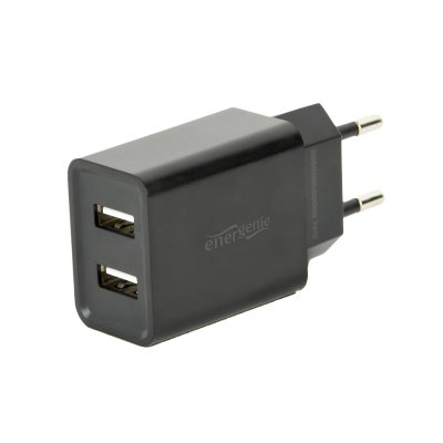 Зарядний пристрій USB 2.1 A, чорний (1 з 2)