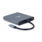 Док станція USB-C 6-в-1 (Hub3.1/HDMI/VGA/PD/картридер/стерео аудіо), сірий