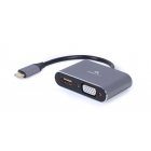 Адаптер-перехідник USB-C на HDMI/VGA, 4К 30 Гц