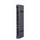 Док станція USB-C 9-в-1 (USB-хаб + HDMI/VGA/DisplayPort/PD/картридер/LAN/3.5-мм аудіо), сірий