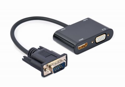 Адаптер-перехідник VGA на HDMI/VGA+Аудио 3,5 (1 з 5)