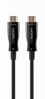 Кабель оптичний (AOC) HDMI V.2.0, 4К 60Гц, позолочені конектори, 10 м (1 з 2)