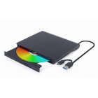 Зовнішній DVD-привід, USB 3.0 (+ Type-C), чорний