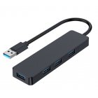 Хаб Gembird на 4 порти USB 3.0, пластик, чорний