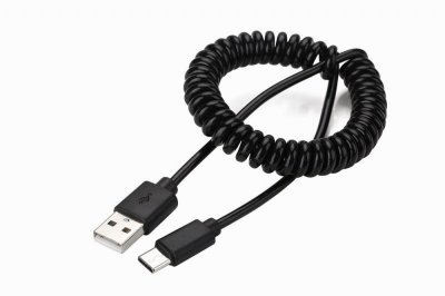 Кабель спіральний USB 2.0 A-тато/С-тато (1 з 3)