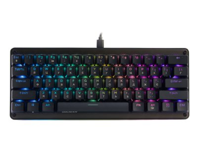 Клавіатура механічна ігрова 60%, RGB підсвічування, USB (1 з 9)