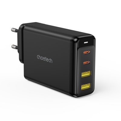 Мережевий зарядний пристрій, GaN, 2 USB-A / 2 USB-C, 140Вт, QC3.0/PD/PPS (1 з 8)