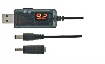 Кабель живлення, USB-AM на 5.5 / 3.5 мм, 9/12V, 0.8 м (1 з 4)