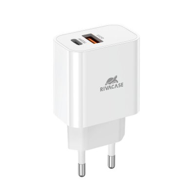 Мережевий зарядний пристрій, 2х USB-А + Type-C, PD 20W+QC3.0, білий (1 з 4)