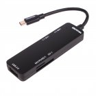 Хаб USB 3.0 Type-С на 3 порти, 1x USB3.0 USB A + 2x USB2.0 USB A + 1x SD card