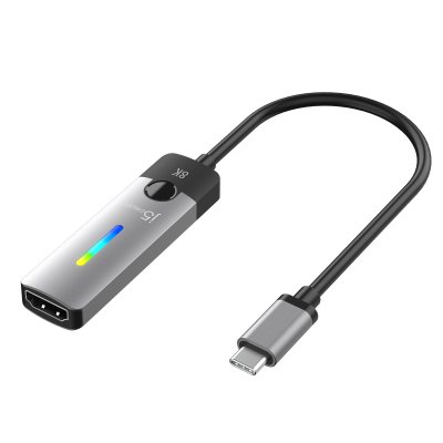 Адаптер-перехідник USB-C на HDMI, 8К 60 Гц LED RGB (1 з 6)