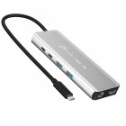 Мультиадаптер USB-C 6-в-1 (HDMI/PD/USB-A/USB-C/LAN), алюміній
