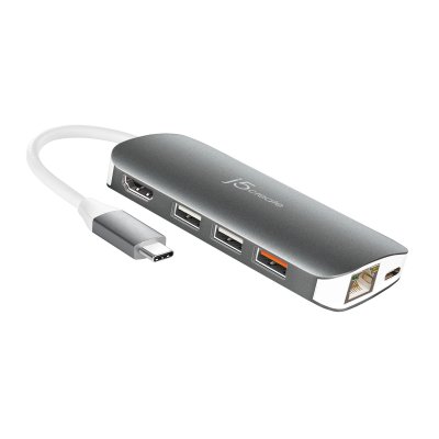 Док станція USB-C 9-в-1 (хаб/HDMI/PD/картридер), сірий (1 з 8)