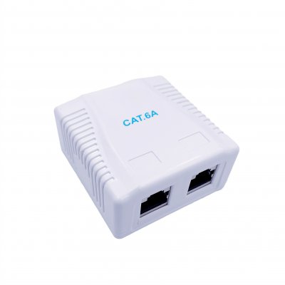 Розетка на 2 порти з екраном RJ-45, 6A cat, зовнішня (1 з 4)