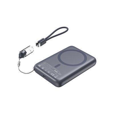 Портативний зарядний пристрій, 10000 mA, PD 22,5 Вт, чорний (1 з 5)