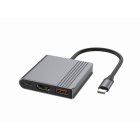 Док станція USB-C 3-в-1 (USB/HDMI/PD), сірий