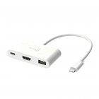 Мультиадаптер USB-C 3-в-1 (хаб/HDMI/PD), білий