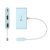 Мультиадаптер USB-C 3-в-1 (хаб/HDMI/PD), блакитний (3 из 3)